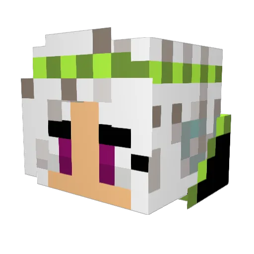 Nectarine97 Minecraft avatar head, 3D render