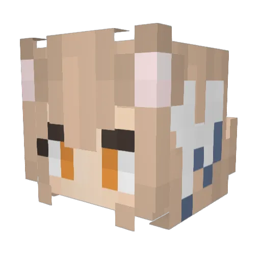 Necuka Minecraft avatar head, 3D render