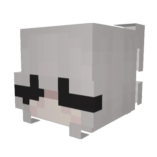 Necy Minecraft avatar head, 3D render