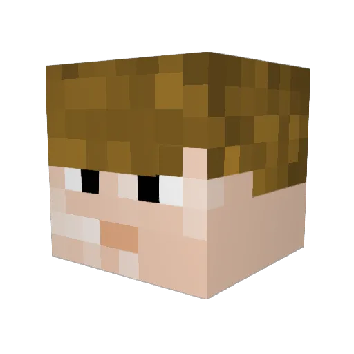 NedNoo Minecraft avatar head, 3D render