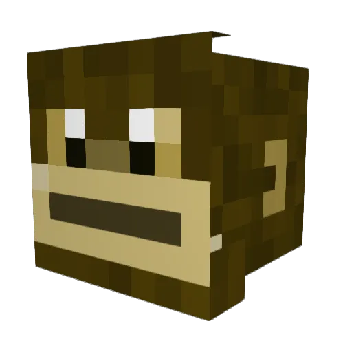 Nederson Minecraft avatar head, 3D render