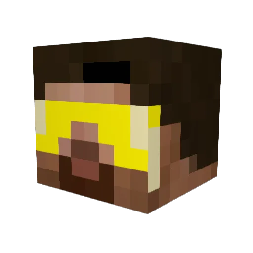 Nediarellim Minecraft avatar head, 3D render