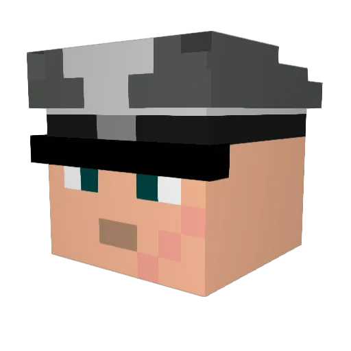 Nedieacid Minecraft avatar head, 3D render