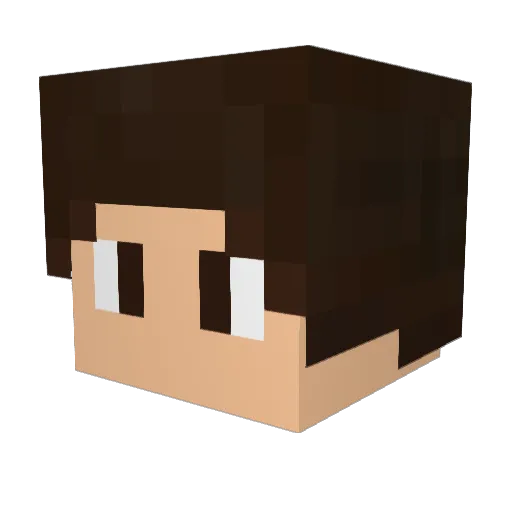 Nediv Minecraft avatar head, 3D render