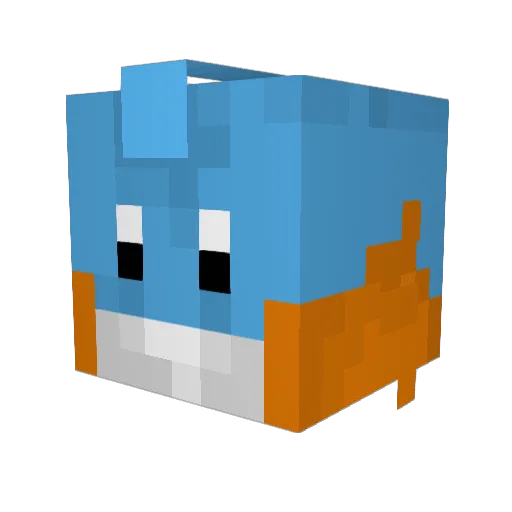 Nedmak2 Minecraft avatar head, 3D render