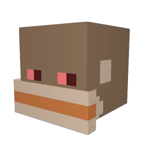 Nedrix5152 Minecraft avatar head, 3D render