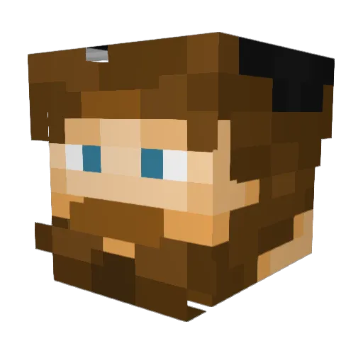 Nedthegnome Minecraft avatar head, 3D render