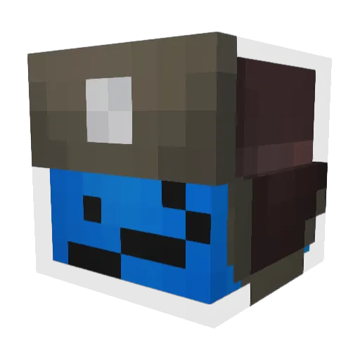 NedyAnodegamra Minecraft avatar head, 3D render