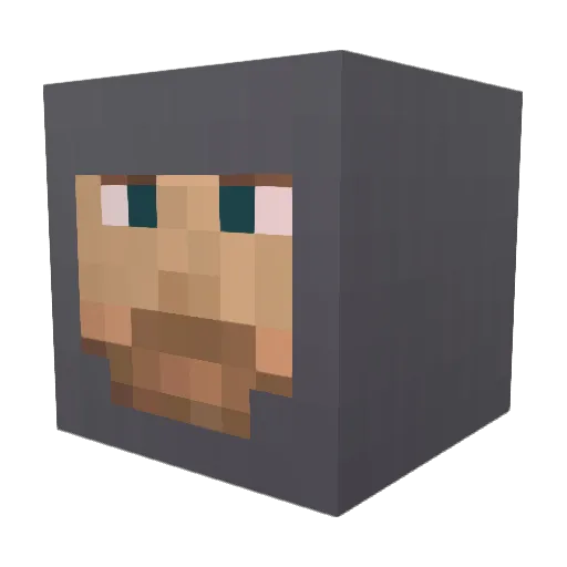 NeeCrimson Minecraft avatar head, 3D render