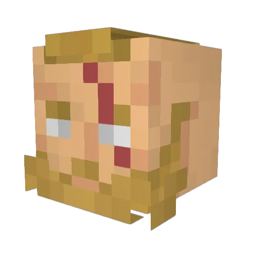 NeeSez Minecraft avatar head, 3D render