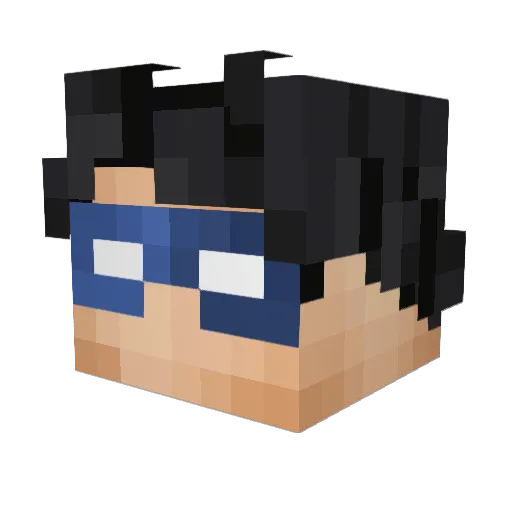 Neeaaaa Minecraft avatar head, 3D render
