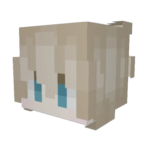 NeebNeeb Minecraft avatar head, 3D render