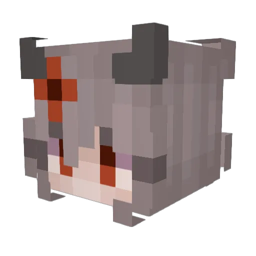 NeedleXi Minecraft avatar head, 3D render
