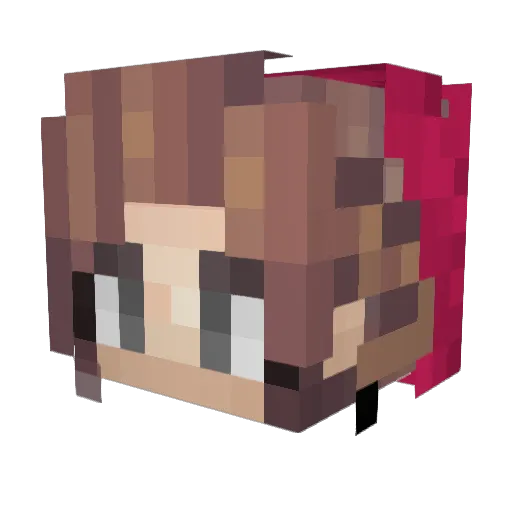 Needlemaus Minecraft avatar head, 3D render
