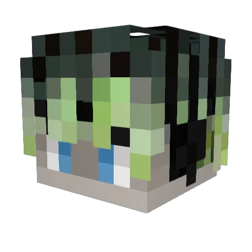 Needyourblood Minecraft avatar head, 3D render