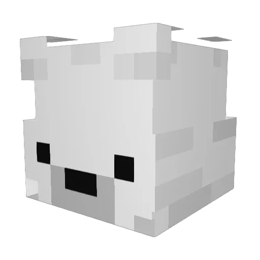 Neee_g Minecraft avatar head, 3D render