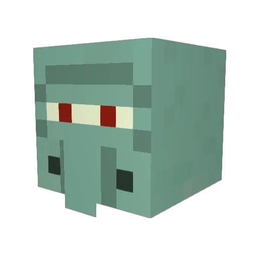 Neeebo Minecraft avatar head, 3D render