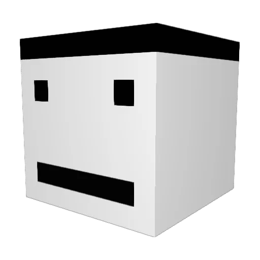 Neeedo3 Minecraft avatar head, 3D render