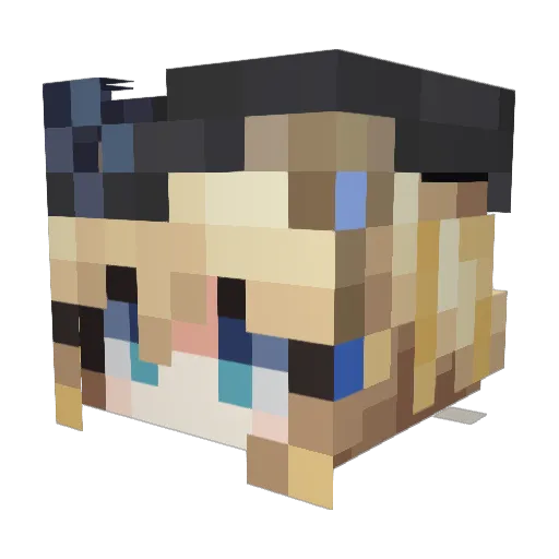 Neeeme Minecraft avatar head, 3D render