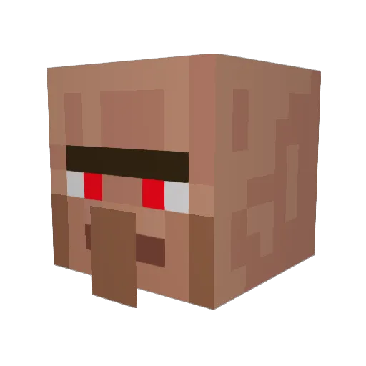 Neegatoe Minecraft avatar head, 3D render