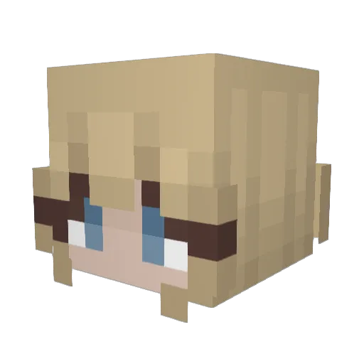 Neehra Minecraft avatar head, 3D render