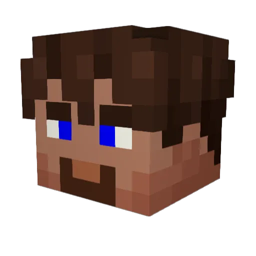 Neek009 Minecraft avatar head, 3D render