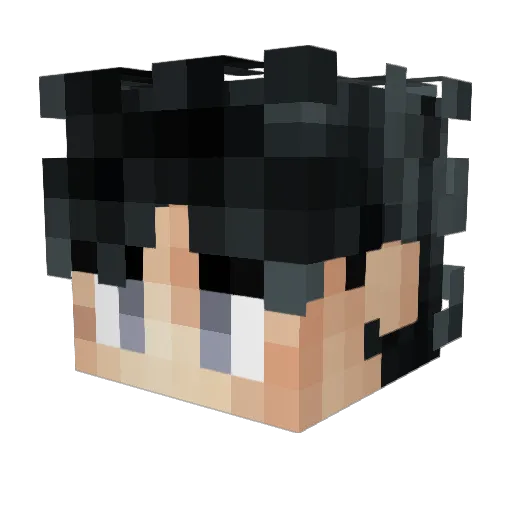 Neekei Minecraft avatar head, 3D render
