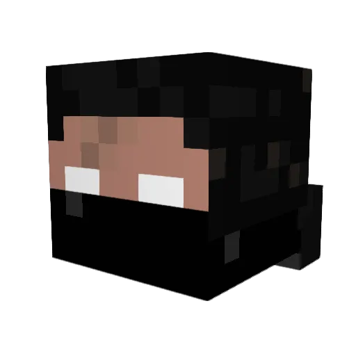 NeelJack Minecraft avatar head, 3D render