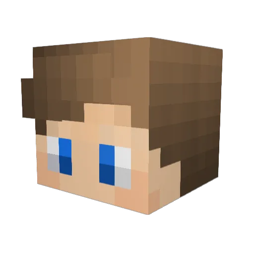 Neelzee Minecraft avatar head, 3D render