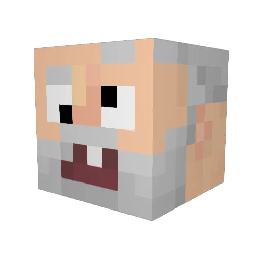 Neemm Minecraft avatar head, 3D render