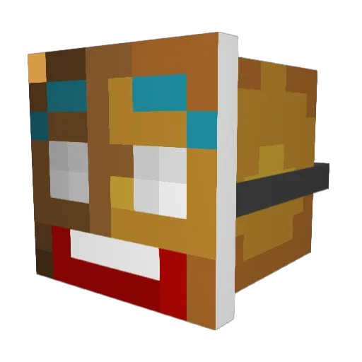 NeepOnTop Minecraft avatar head, 3D render