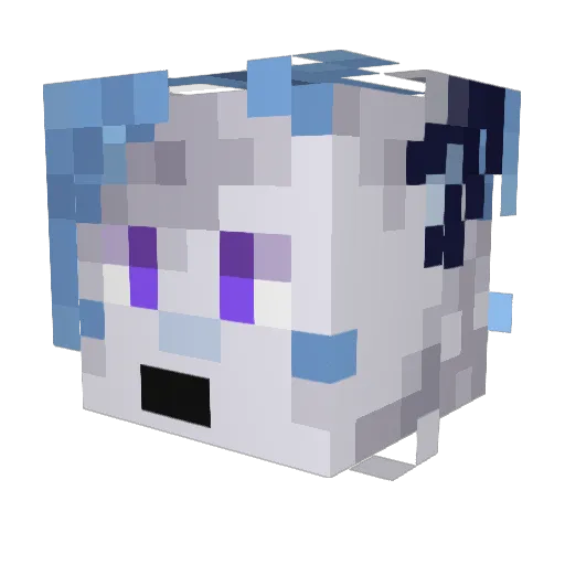 NeepOwO Minecraft avatar head, 3D render