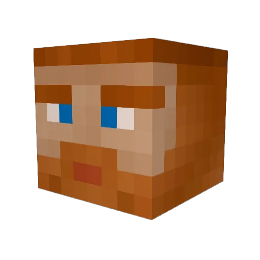 Neepheid Minecraft avatar head, 3D render