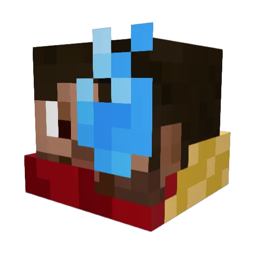 Neeppa Minecraft avatar head, 3D render