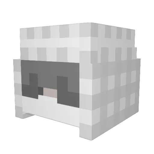 Neese Minecraft avatar head, 3D render