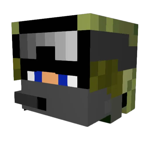 Neesh69 Minecraft avatar head, 3D render
