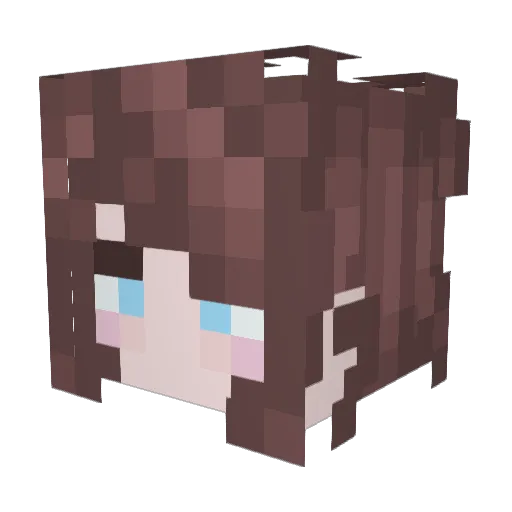 NeeshaNova Minecraft avatar head, 3D render