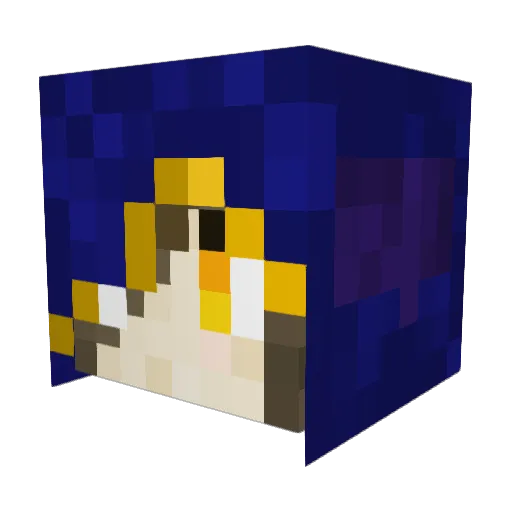NeetCola Minecraft avatar head, 3D render
