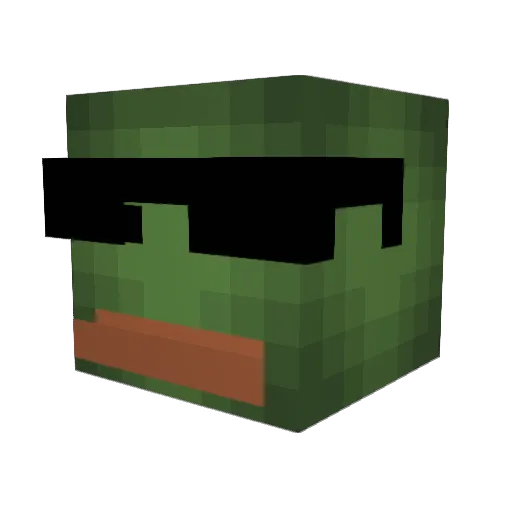 Neetist Minecraft avatar head, 3D render