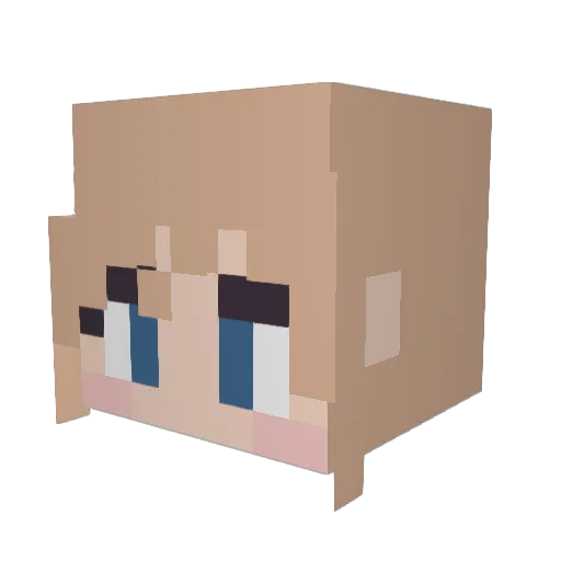 Neexiyar Minecraft avatar head, 3D render