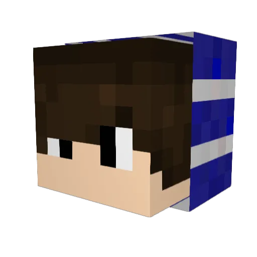 Neext_XD Minecraft avatar head, 3D render
