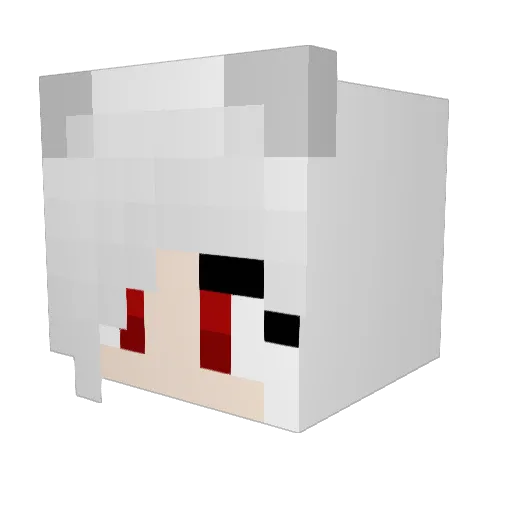Neeyia Minecraft avatar head, 3D render