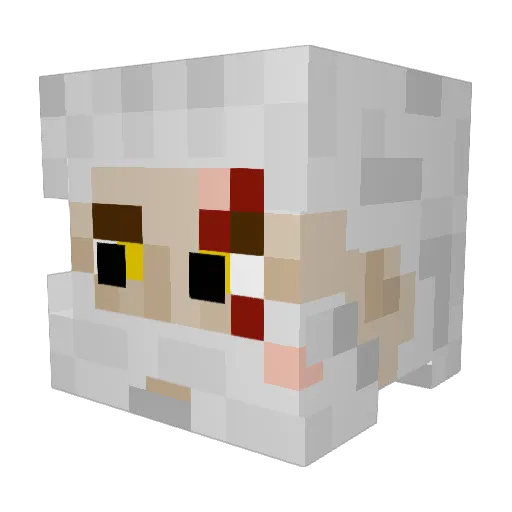 Neezzo Minecraft avatar head, 3D render
