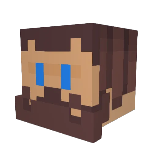 Nef4ri0us Minecraft avatar head, 3D render