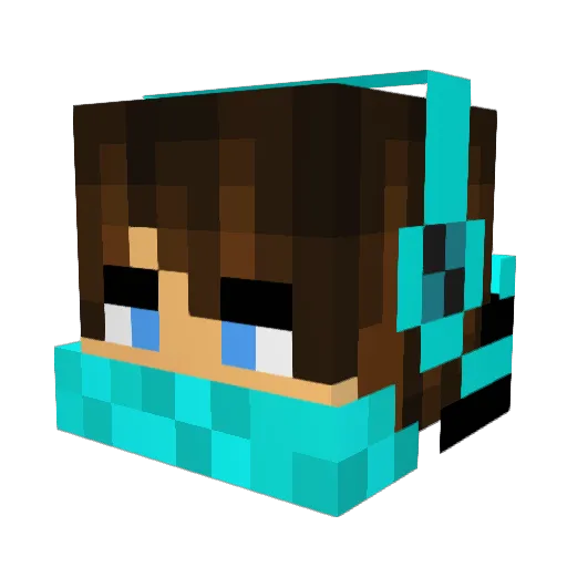 NefariousGod Minecraft avatar head, 3D render