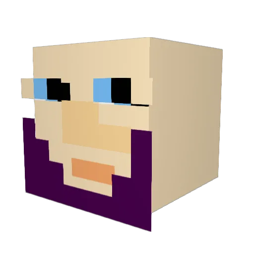 NefariousNifty Minecraft avatar head, 3D render