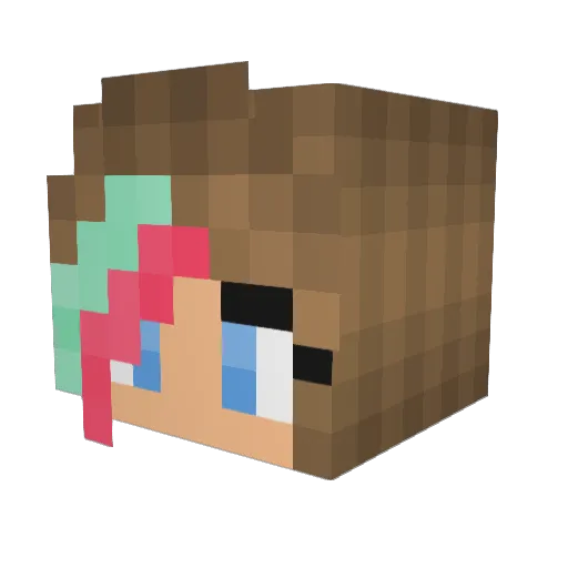 NefariousPuppy Minecraft avatar head, 3D render