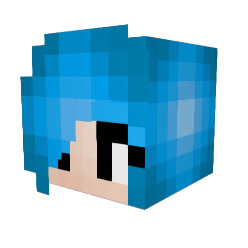 Neferet Minecraft avatar head, 3D render