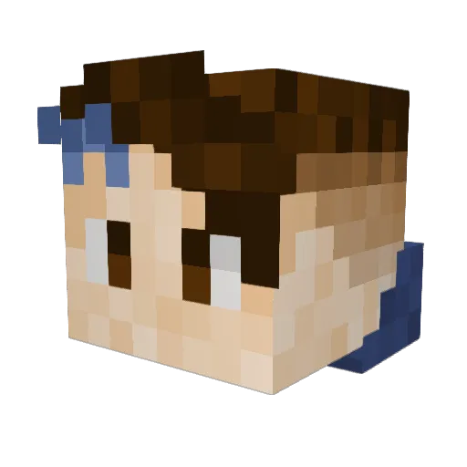 Neferyx Minecraft avatar head, 3D render