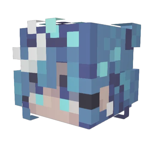 Nefiiiii Minecraft avatar head, 3D render